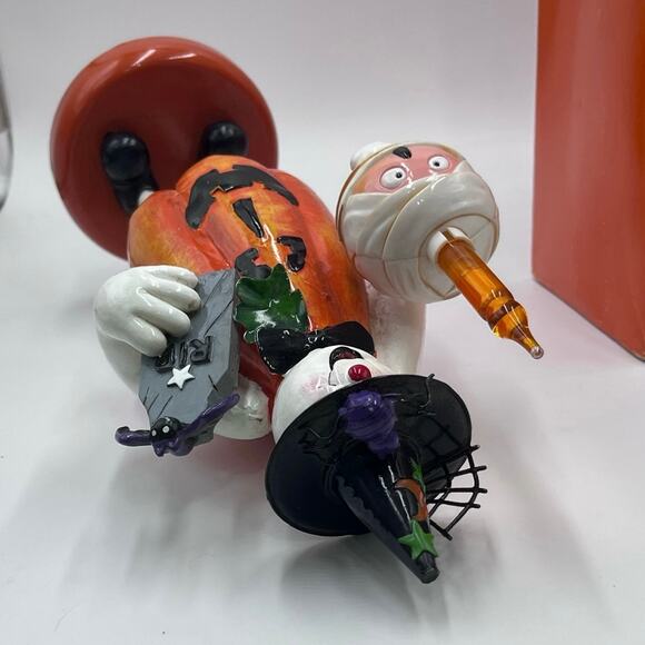 Vintage Metal Halloween Night Light Ghost Pumpkin Mummy 12 Black Orange Decor - Picture 11 of 15